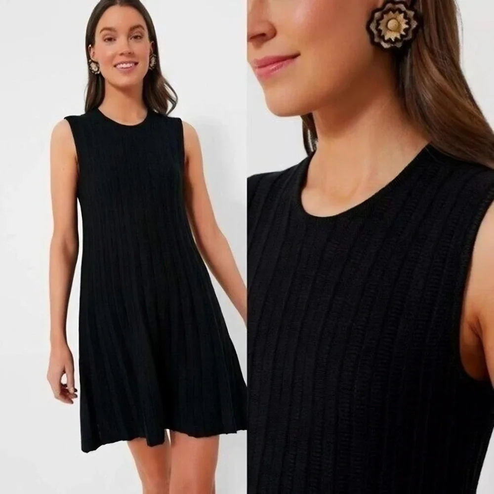POMANDER PLACE Black Sleeveless Adi Knit Mini Dress Size M NWT